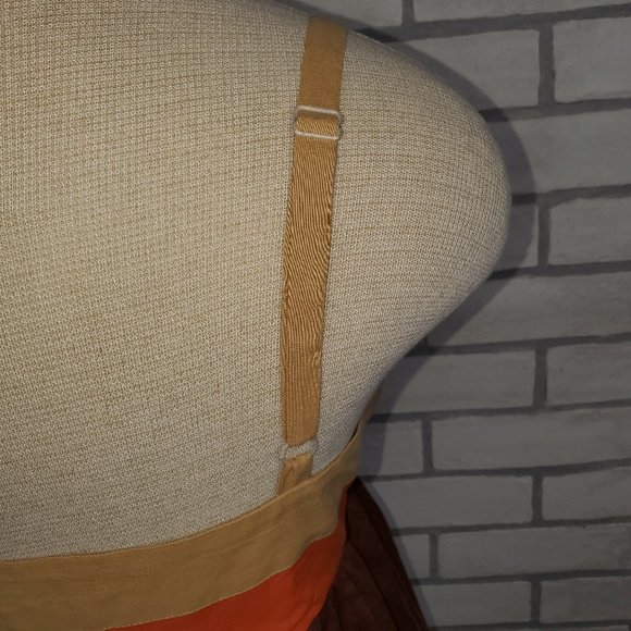 Boston Proper Brown Colorblock Midi Dress Size 6 - Picture 6 of 9